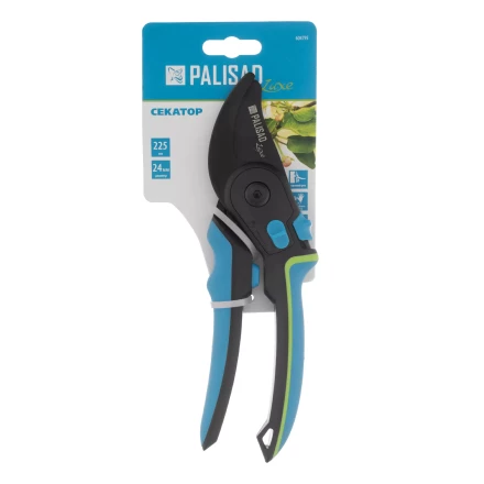 Секатор прямого реза Palisad, 225 мм, регулировка захвата, трехкомпонентные рукоятки, Luxe 604795 купить в Муравленко