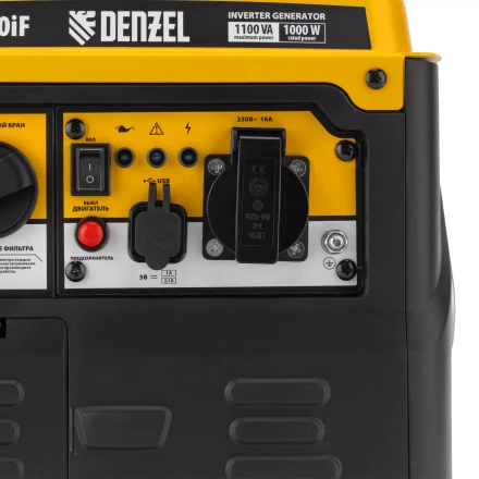 Генератор инверторный DENZEL GS-1100iF 94706, 1,1 кВт, 230 В, ручной старт купить в Муравленко
