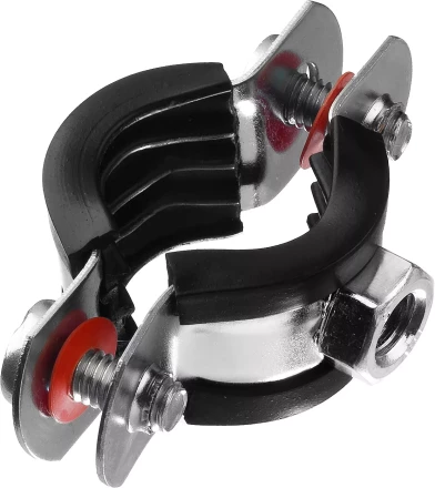 Хомут трубный с гайкой, оцинкованный, 1/2&quot;, 10шт, ЗУБР Мастер 37850-20-24 37850-20-24 купить в Муравленко