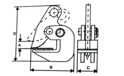 Захват для горизонтального подъема листового металла DHQ-1.0 купить в Муравленко