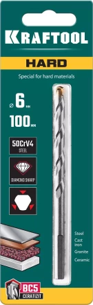 Cверла специальные по твёрдым материалам HARD 29177-100-6 купить в Муравленко