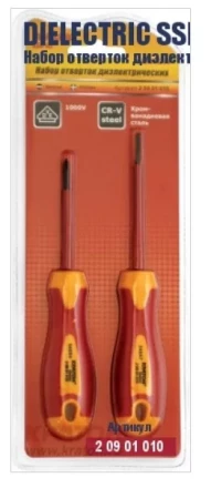 Набор отверток диэлектрических Кратон Dielectric SSD-02, 2 пр., блистер 2 09 01 010 купить в Муравленко
