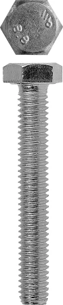 Болт ЗУБР с шестигранной головкой, DIN 933, класс прочности 8.8, оцинкованный, M8x16 мм, ТФ6, 7 шт. 4-303076-08-016 купить в Муравленко