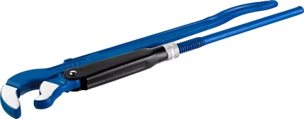 Ключ трубный рычажный ЗУБР &quot;ПРОФЕССИОНАЛ&quot;, тип &quot;S&quot;, изогнутые губки для труднодоступных мест, цельнокованный, Сr-V,  № 3, 2&quot; 27336-3_z01 купить в Муравленко