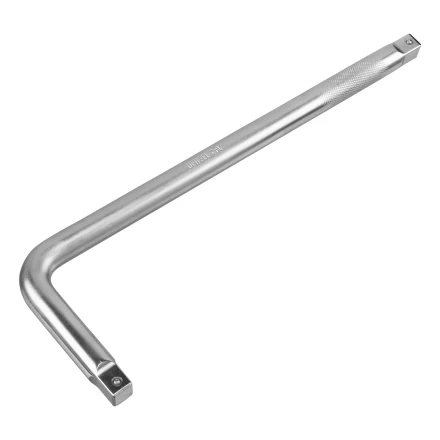 Вороток Г-образный, 450*150 мм, квадрат 3/4&quot;, CrV, матовый хром Denzel 14069 купить в Муравленко