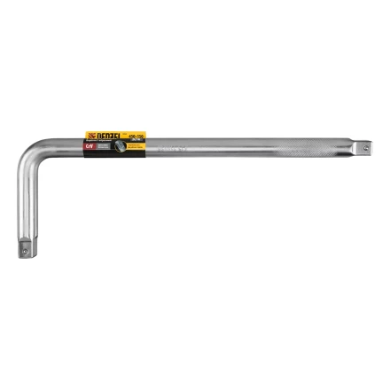 Вороток Г-образный, 450*150 мм, квадрат 3/4&quot;, CrV, матовый хром Denzel 14069 купить в Муравленко