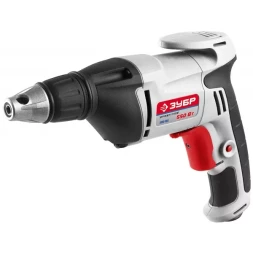 Шуруповерт ЗУБР сетевой,макс. диаметр крепежа 6мм,магнитный держатель,ремешок,0-4500об/мин,патрон HEX 1/4",550Вт ЗСШ-550