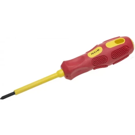 Отвертка STAYER &quot;PROFESSIONAL&quot; &quot;MAX-GRIP&quot; диэлектрическая, двухкомпонентная рукоятка, Cr-V, PH №0x60мм 25828-0-060 G купить в Муравленко