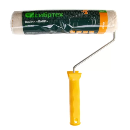 Валик &quot;Лаки&quot;, 250 мм, ворс 5 мм, D - 48 мм, D ручки - 6 мм, велюр Сибртех 80239 купить в Муравленко