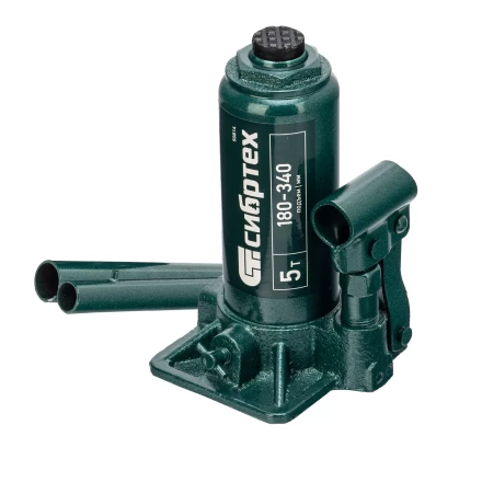 Домкрат гидравлический бутылочный Сибртех 50814, 5 т, 180-340 мм, в пласт. кейсе купить в Муравленко