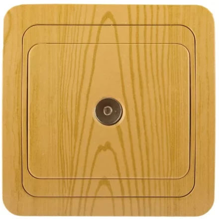 Розетка СВЕТОЗАР &quot;ГАММА&quot; телевизионная, цвет ольха SV-54115-A купить в Муравленко