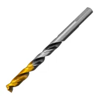 Сверло спиральное по металлу Denzel 7,5 x 109мм, Р6М5, Golden Tip, многогранная заточка, 718281