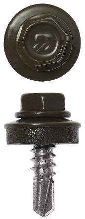 Саморезы ЗУБР окраш., RAL 8028 земел.-коричн., для крепл. кров. матер. к металл. констр., 5.5x25мм, 1800шт 4-300310-55-025-8028 купить в Муравленко