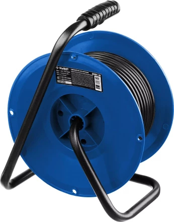 Удлинитель на катушке &quot;ПВС 315&quot;, 40 м, 3500 Вт, 4 гнезда, IP44, ПВС 3х1,5 кв мм, ЗУБР 55081-40 купить в Муравленко