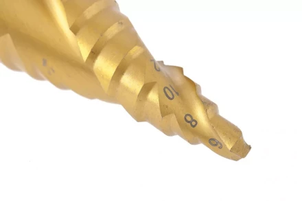 Сверло ступенчатое 6-8-10-12-14-16-18-20-22-24-26-28-30 мм HSS спиральный Профиль шестигранный хвостовик Matrix 72357 купить в Муравленко