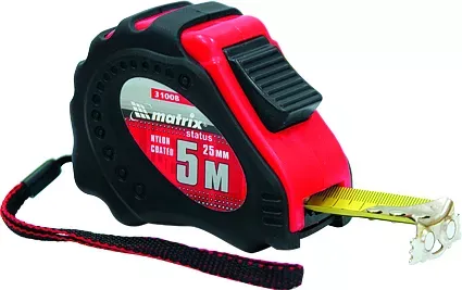 Рулетка Status autostop magnet+ 3 м х 16 мм обрезиненная нейлоновое покрытие  MATRIX 31007 купить в Муравленко