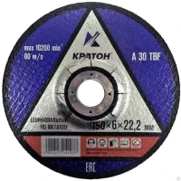 Круг для шлифования A30TBF 230х6,0х22,2 Кратон 1 07 04 005