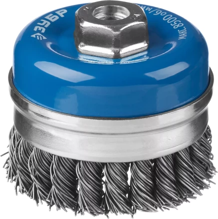 ЗУБР &quot;ПРОФЕССИОНАЛ&quot;. Щетка чашечная усиленная для УШМ, плетеные пучки стальной проволоки 0,8мм, 80ммхМ14 35271-080_z02 купить в Муравленко