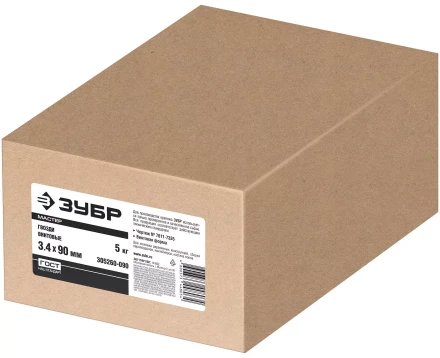 ЗУБР 90 x 3.4 мм, 5 кг, винтовые гвозди (305260-090) купить в Муравленко