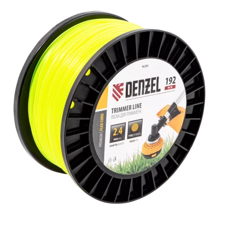 Леска для триммера круглая Denzel, 2,4мм х 192м, на DIN катушке FLEX CORD, 96280 купить в Муравленко