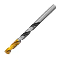 Сверло спиральное по металлу Denzel 8 x 117мм, Р6М5, Golden Tip, многогранная заточка, 718282