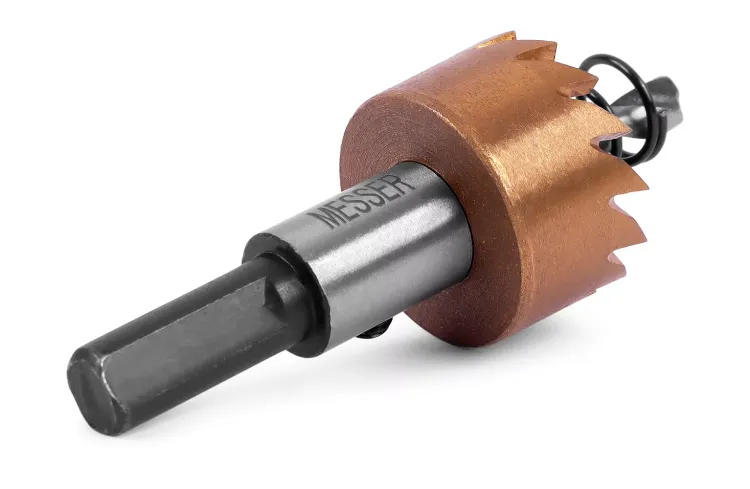HSS-TiN коронка MESSER  23мм с центр. сверлом и толкающей пружиной для  лист. материала  до 2 мм ц/х купить в Муравленко