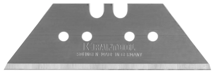 Лезвие "SOLINGEN" сменное, KRAFTOOL 09625-S5, трапец, для универ ножей, легир инстр сталь, многоур зак, тип А24, 18,7х59х0,65мм, 5шт 09625-S5_z01 купить в Муравленко