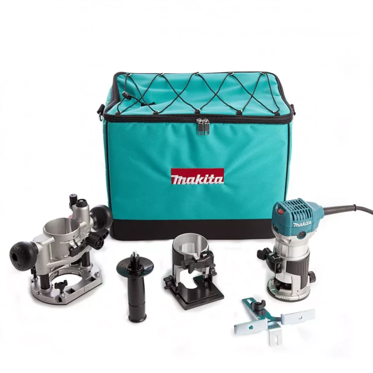 Кромочный фрезер Makita RT0702CX2, 3 сменных базы купить в Муравленко