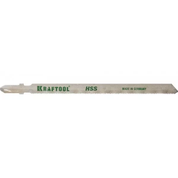 Полотна KRAFTOOL, T318A, для эл/лобзика, HSS, по металлу (1-3мм), EU-хвост., шаг 1,2мм, 110мм, 2шт 159552-1,2 купить в Муравленко