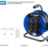 Удлинитель на катушке "ПВС 315", 50 м, 3500 Вт, 4 гнезда, IP44, ПВС 3х1,5 кв мм, ЗУБР 55081-50 купить в Муравленко