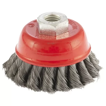 Щетка для УШМ 75 мм М14 &quot;чашка&quot; двухрядная крученая проволока 0,5 мм MTX 74681 купить в Муравленко