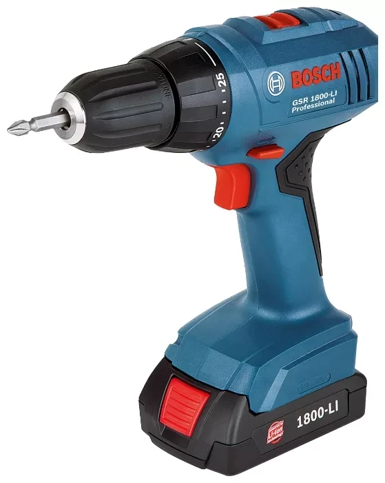 Дрель-шуруповерт аккумуляторная BOSCH GSR 1800-LI (0.601.9A8.305) в кейсе купить в Муравленко