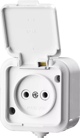 Розетка STAYER &quot;MASTER&quot; &quot;MAXIMA&quot; одноместная, с защитной крышкой, IP54, 10А, 220В 54305-W купить в Муравленко