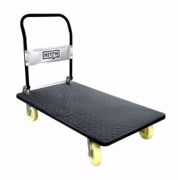 Тележка ручная платформенная пластиковая HITCH 175кг 720*460 колеса резиновые 100мм (SZ086118)