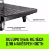 Тележка ручная платформенная пластиковая HITCH 175кг 720*460 колеса резиновые 100мм (SZ086118) купить в Муравленко