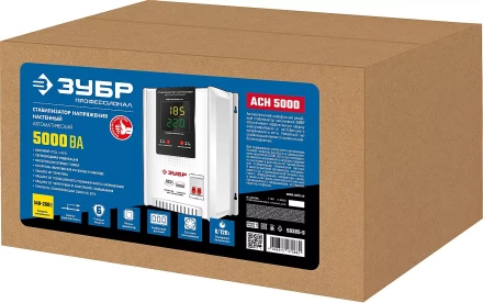 ЗУБР 5000ВА, 5 кВт, автоматический стабилизатор напряжения, Профессионал (59385-5) купить в Муравленко