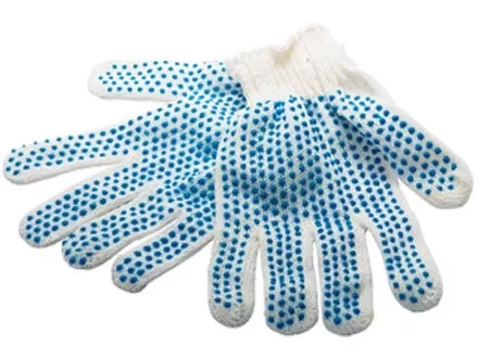 Перчатки х/б, ПВХ &quot;точка&quot;, 7 класс  Россия 67772 купить в Муравленко