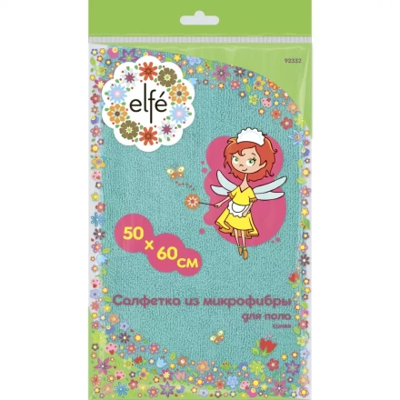 Салфетка из микрофибры для пола синяя 500х600 мм Elfe 92332 купить в Муравленко