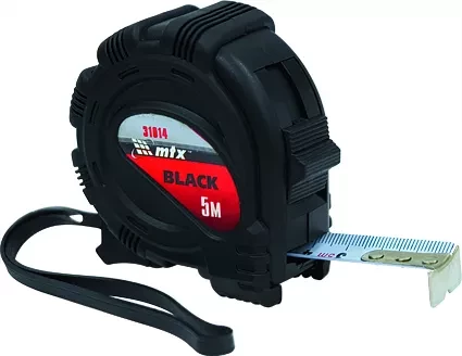 Рулетка Black 3 м х 16 мм обрезиненный корпус  MATRIX 31013 купить в Муравленко