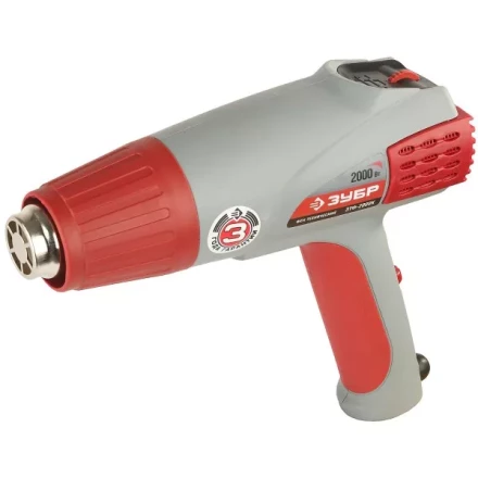 Фен ЗУБР, электр регулировка t, 3 режима работы, керам изолятор, кейс с насад, 2000Вт ЗТФ-2000К купить в Муравленко