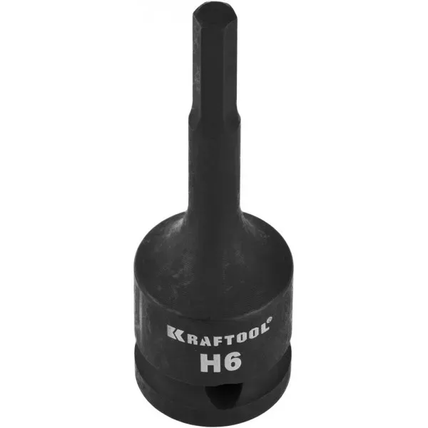 Торцовая головка KRAFTOOL "INDUSTRIE QUALITAT" ударная (1/2"), HEX, Cr-Mo, фосфатированная, H6 27950-06_z01 купить в Муравленко