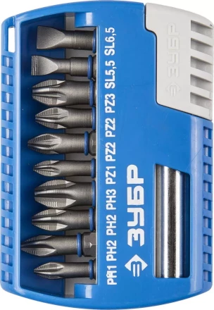 ЗУБР 11 шт, набор бит с магнитным адаптером (26050-H11) купить в Муравленко