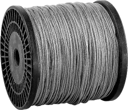 Трос стальной ЗУБР &quot;ПРОФЕССИОНАЛ&quot;, оцинкованный, DIN 3055, в оплетке ПВХ, d=8/10 мм, L=60 м 4-304120-08-10