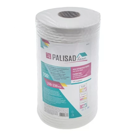 Салфетки универсальные из нетканого материала в рулоне Home Palisad 923375, 250 x 230 мм, 150 шт купить в Муравленко