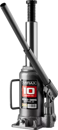 Домкрат гидравлический бутылочный, 10т, 200-385 мм, MIRAX 43260-10 43260-10 купить в Муравленко
