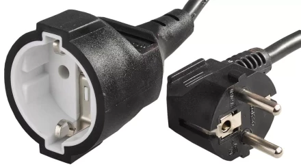 Удлинитель-шнур, 10 м, 2200 Вт, 1 гнездо, ПВС 3x1 мм2, СВЕТОЗАР SV-55013-10 купить в Муравленко