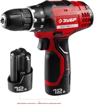 Дрель-шуруповерт 2 АКБ ДШЛ-122-1 КН серия МАСТЕР купить в Муравленко