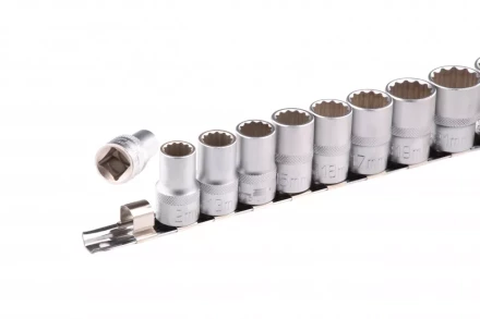 Набор торцевых головок 1/2 двенадцатигранные CrV 10 шт 10-24 мм Stels 13638 купить в Муравленко
