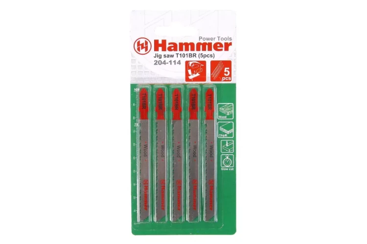 Пилки для лобзика HAMMER JG WD T101BR (5шт.) купить в Муравленко