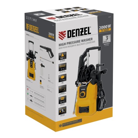Моечная машина высокого давления R-180iD, 2000 Вт, 180 бар, 420 л/ч, асинх. двиг., бараб.// Denzel купить в Муравленко